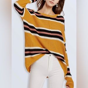 Striped Mustard Sweater
